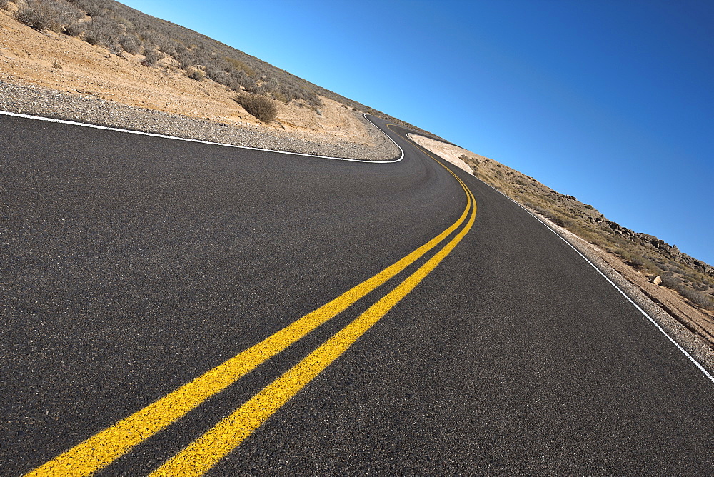 Road through desert