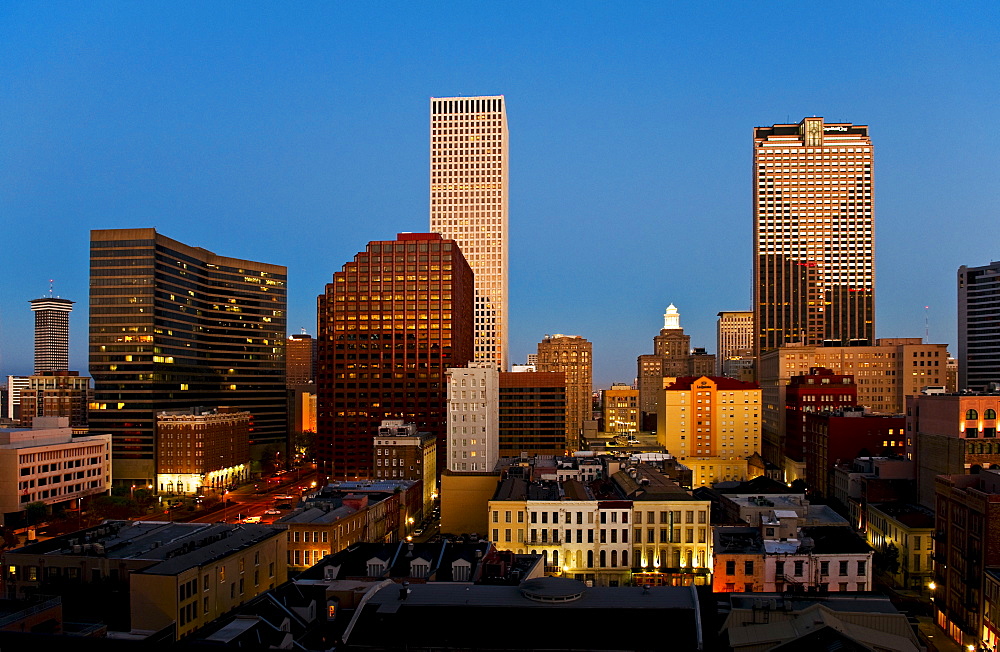 New Orleans skyline at night