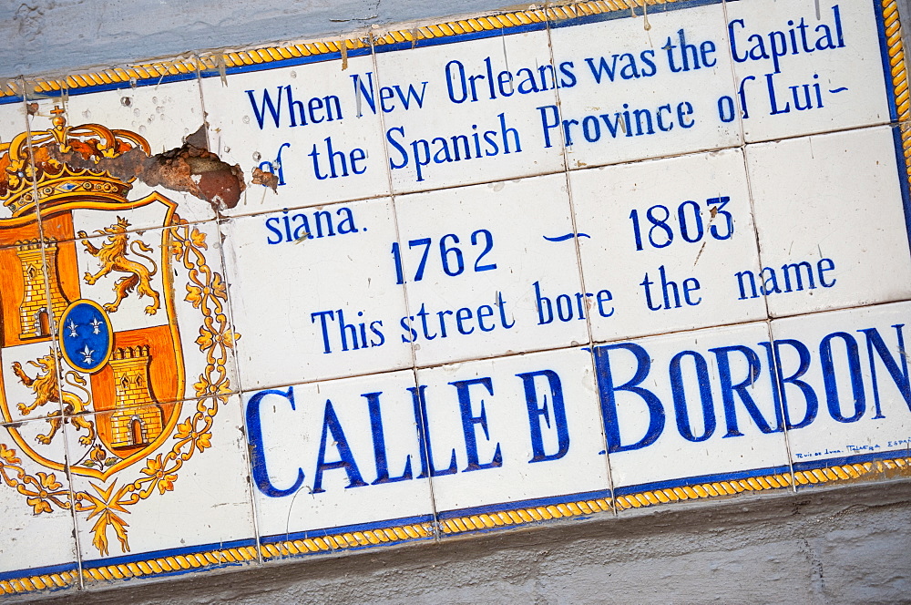 Spanish tile street sign