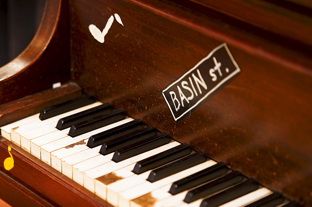 Keys on a piano