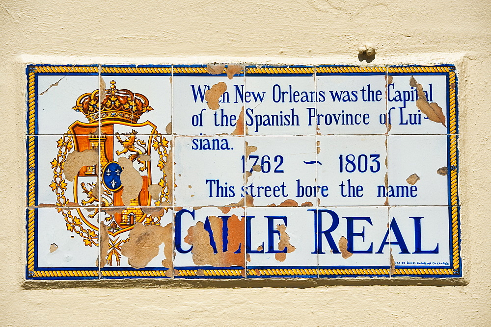 Spanish tile street sign