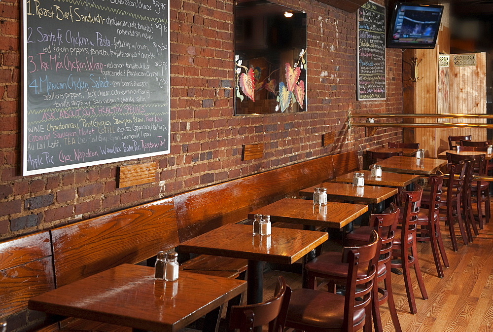 Tables in restaurant