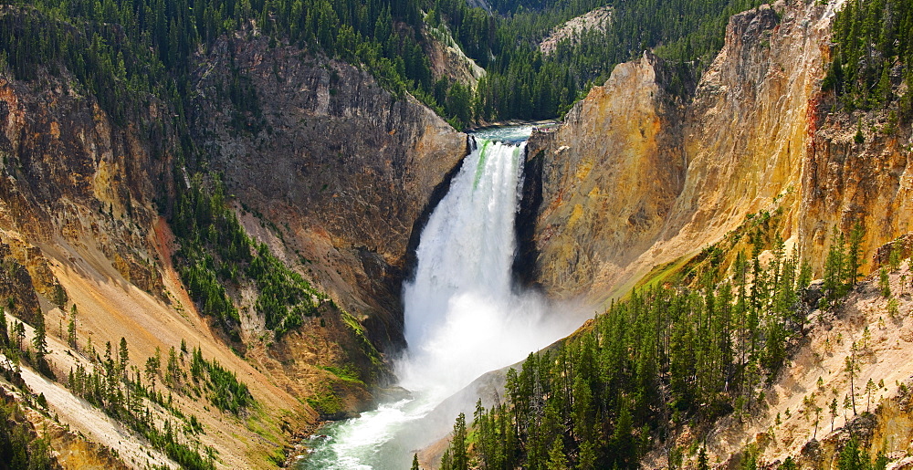 Scenic mountain waterfalls