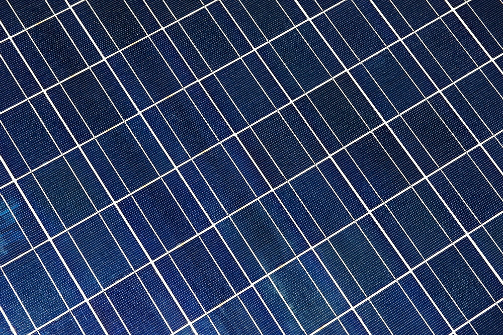 Close up of solar panel