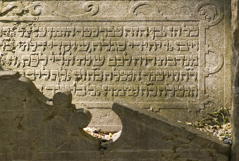 Gravestones in cemetery