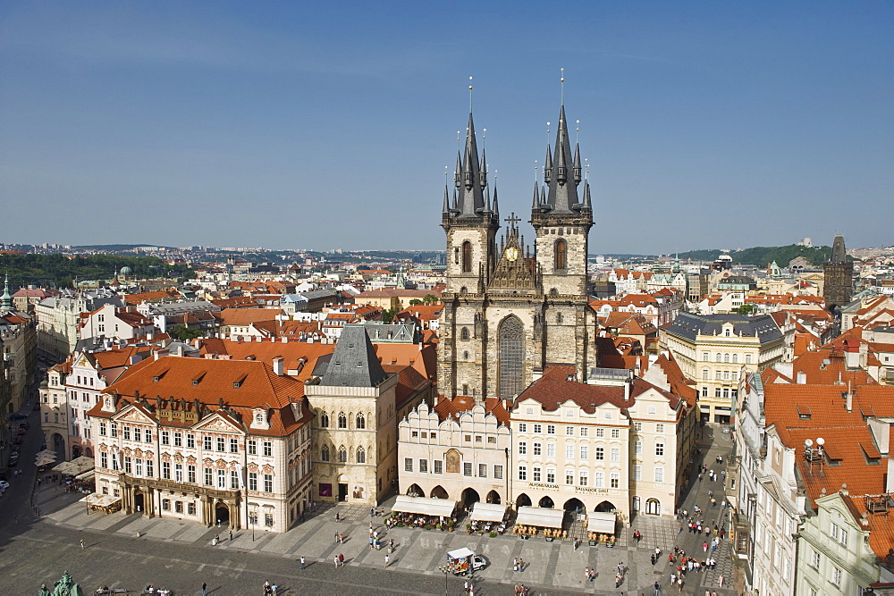 Church and cityscape