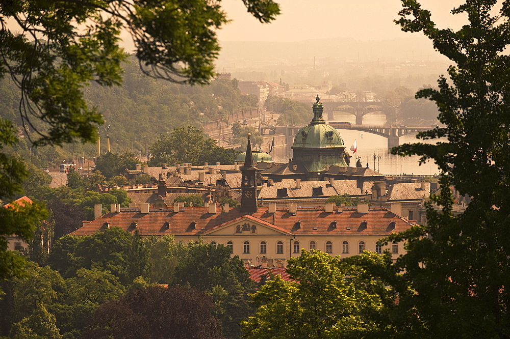 View of city from hillside