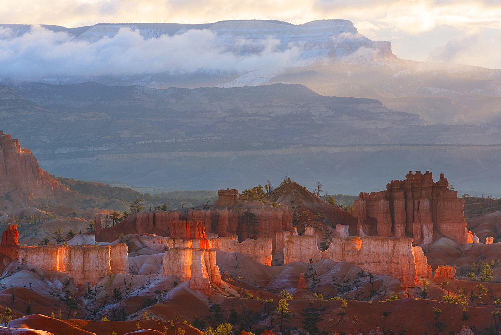 Pinnacles canyon at sunset, Bryce Canyon, Utah