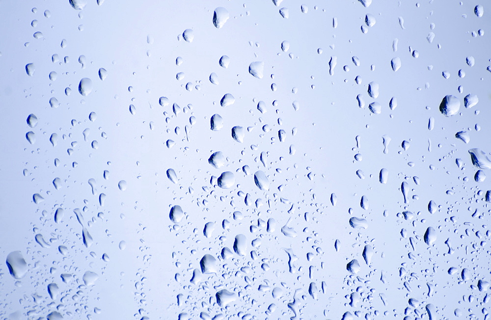 Drops of water on glass