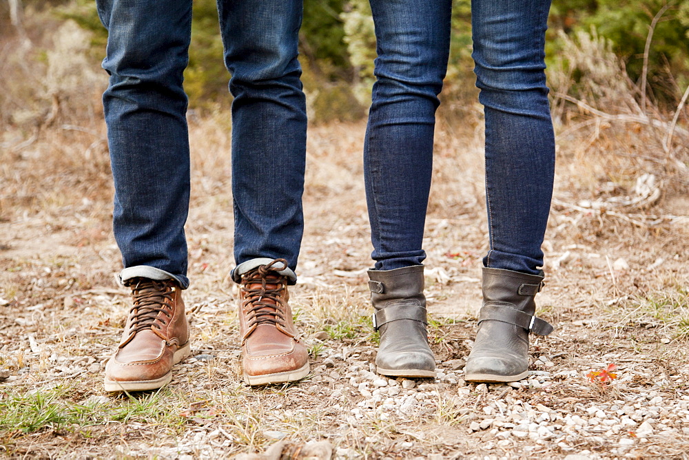 Low section of young people in denim jeans, Salt Lake City, Utah