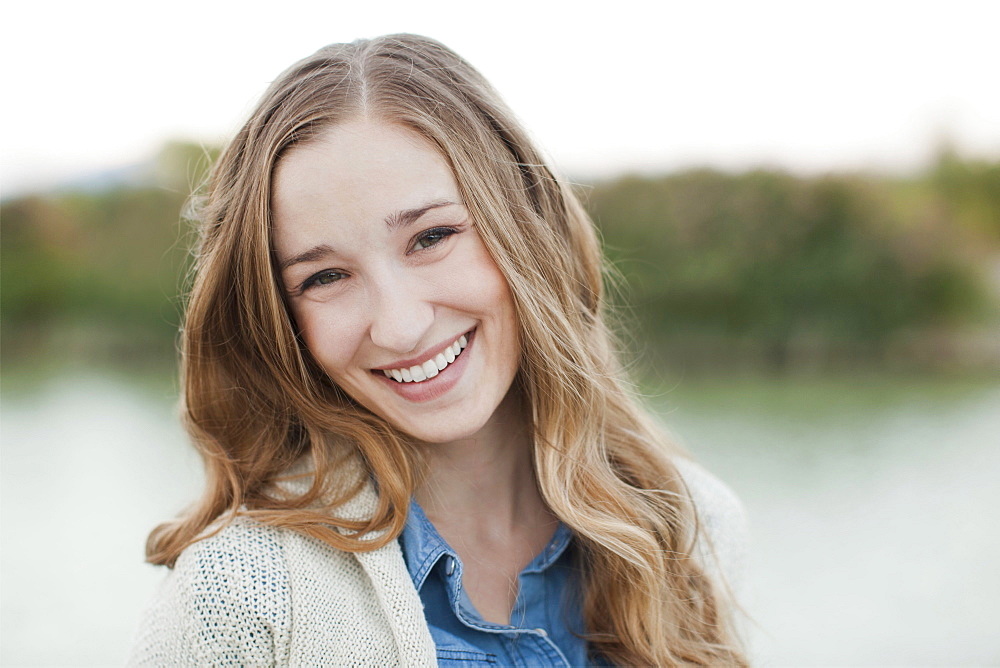 Portrait of young woman, Salt Lake City, Utah