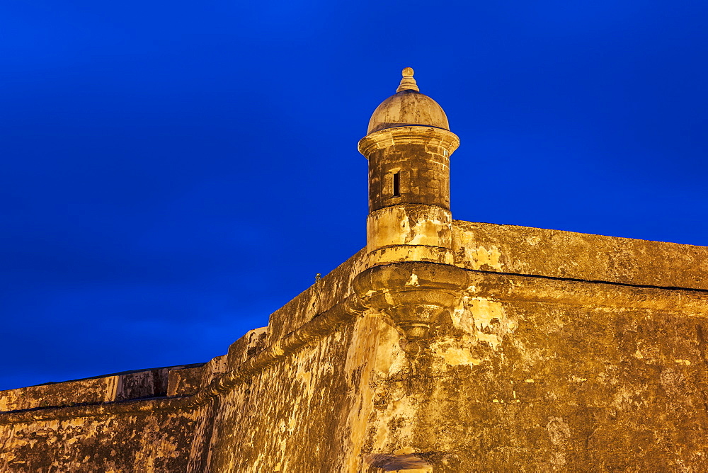 Morro Castle at dusk, El Morro, San Juan, Puerto Rico