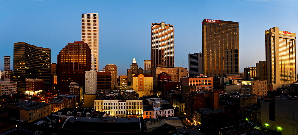 New Orleans skyline at night