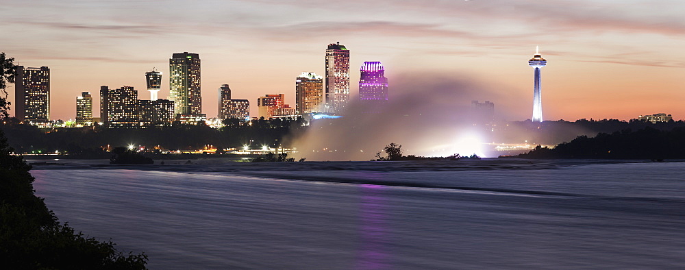 Niagara Falls and Toronto skyline in background, Niagara Falls, Canada