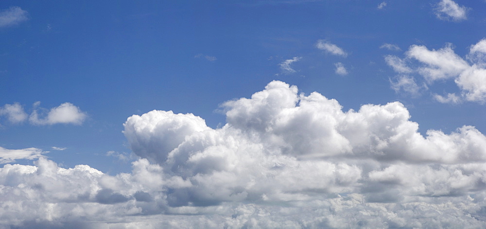 White clouds in blue sky