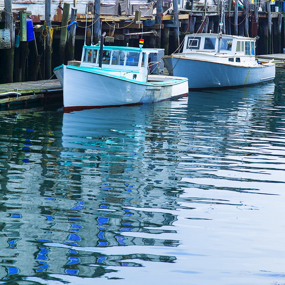 Fishing boats in harbor, Portland, Maine