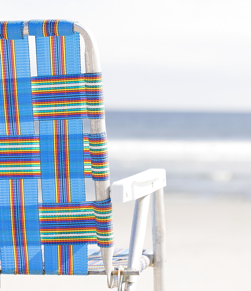 Beach chair on beach