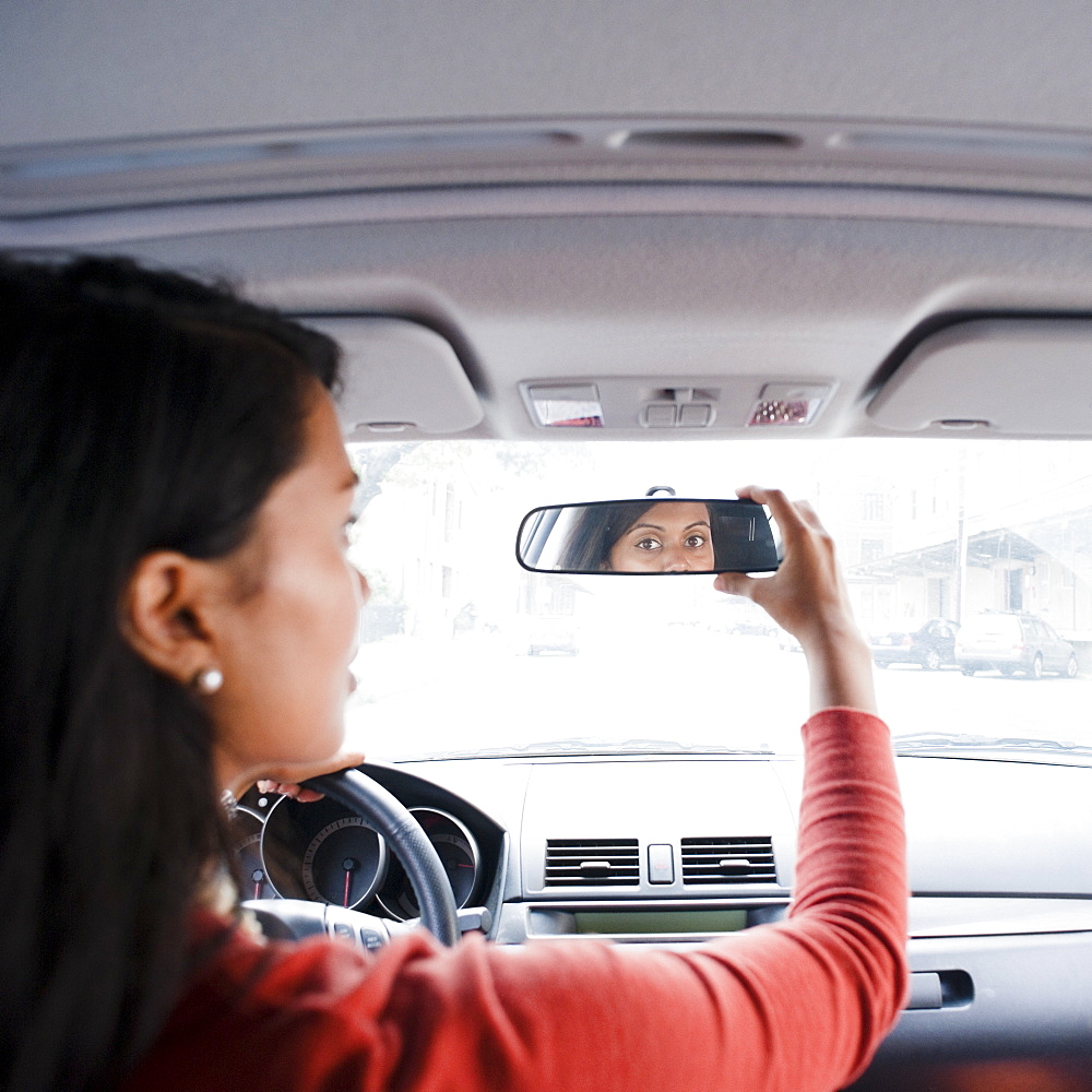 Woman in car