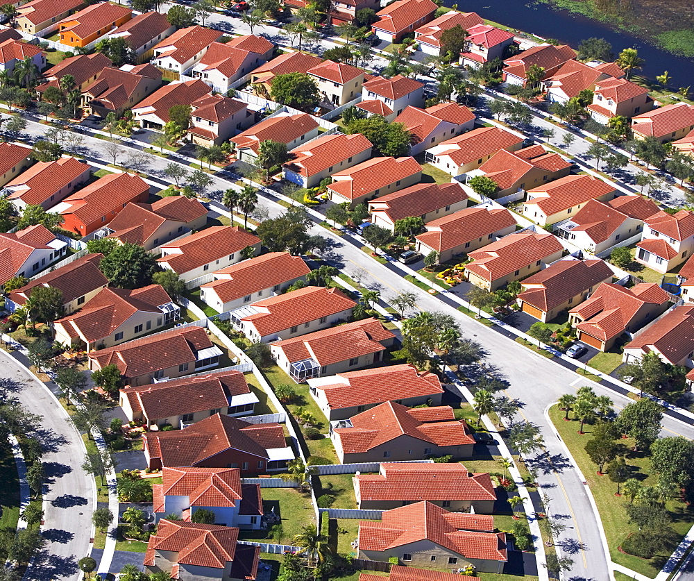 aerial of housing community