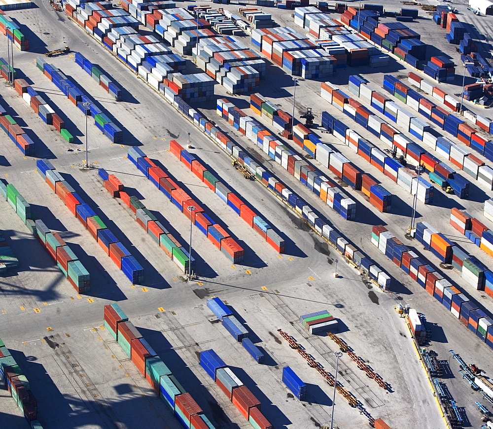 Shipping containers at commercial dock