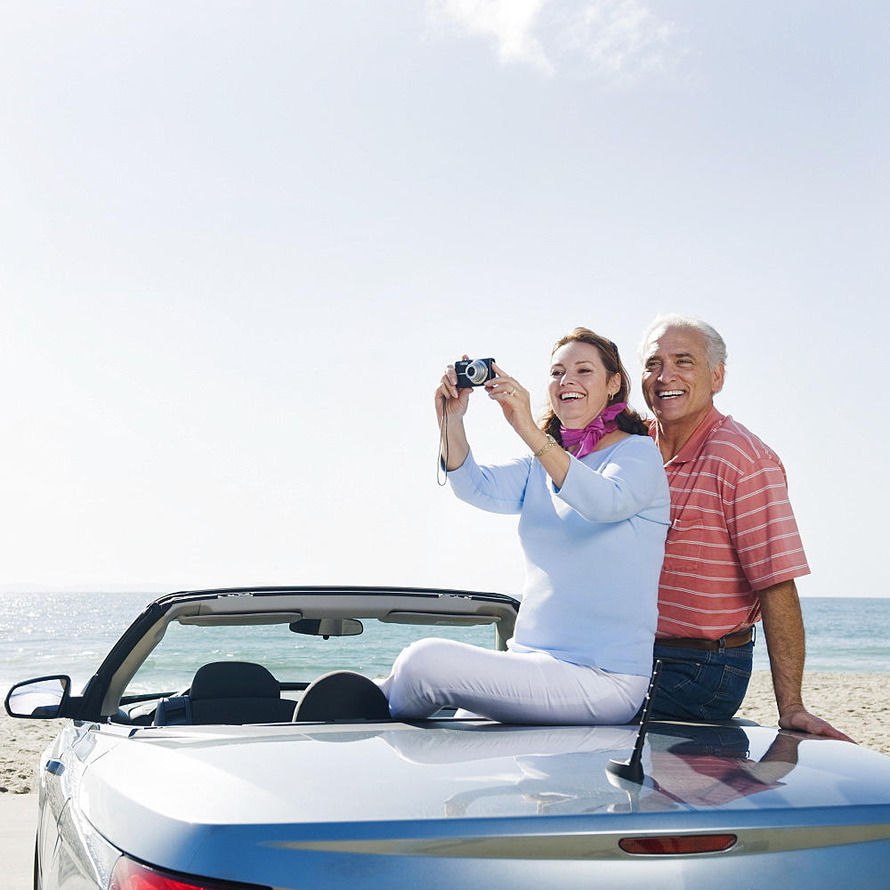 Couple on road trip