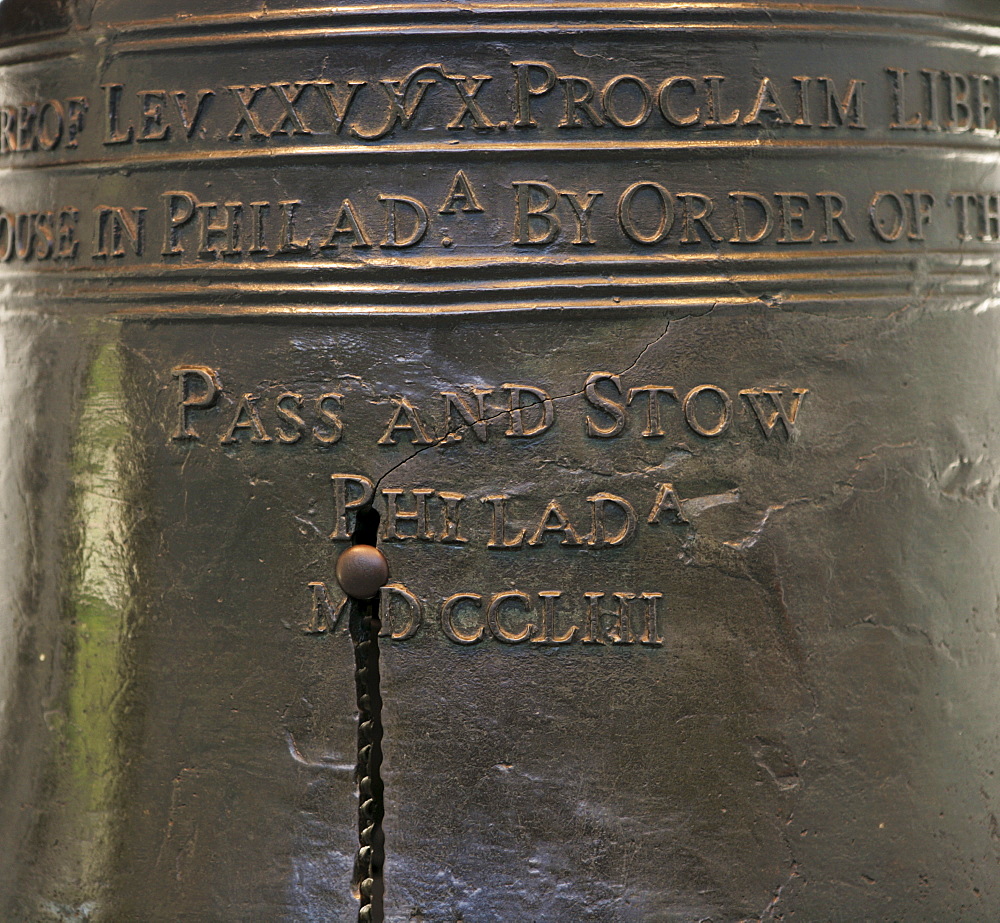 Close up of the Liberty Bell