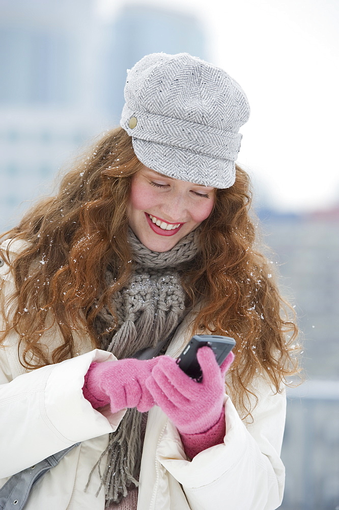 Woman texting