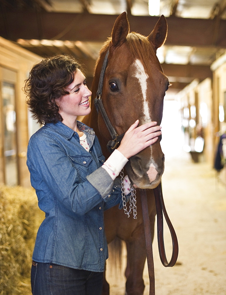 Woman and horse