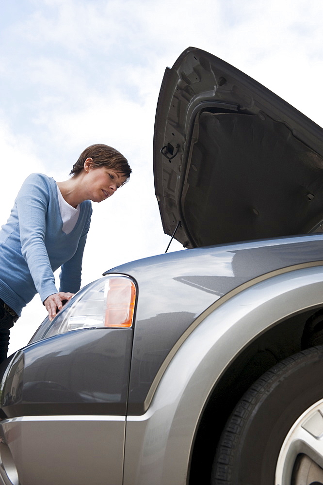 Woman shopping for car