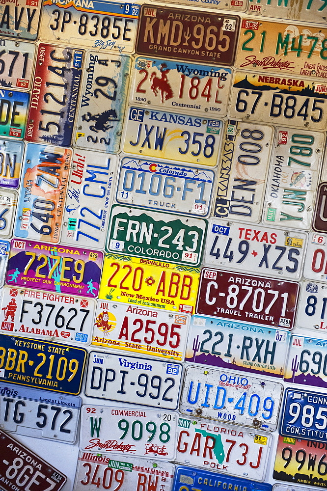 Collection of license plates