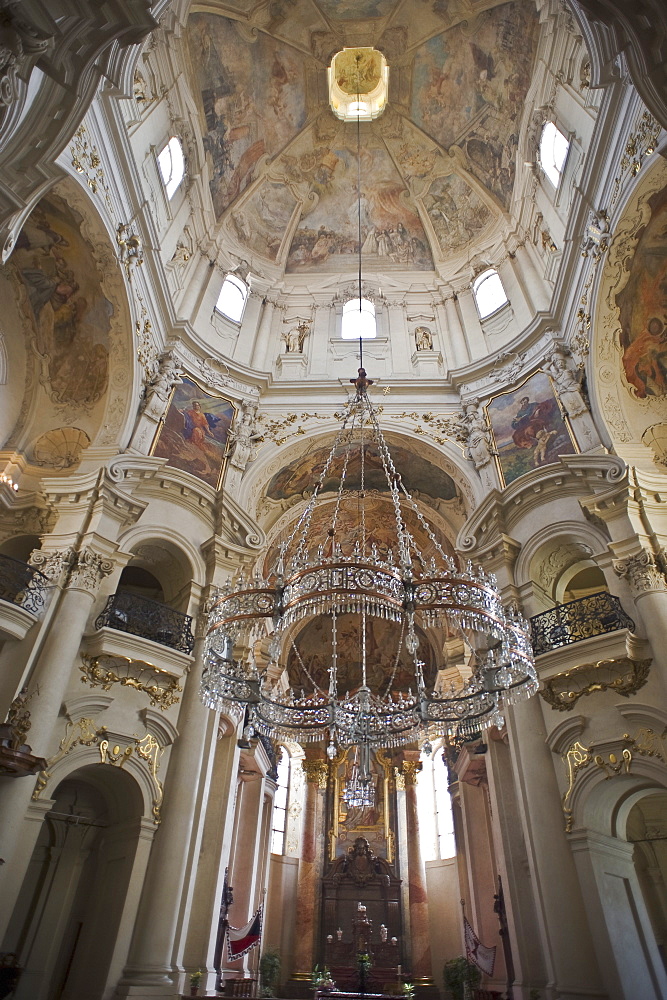 Interior view of church ceiling