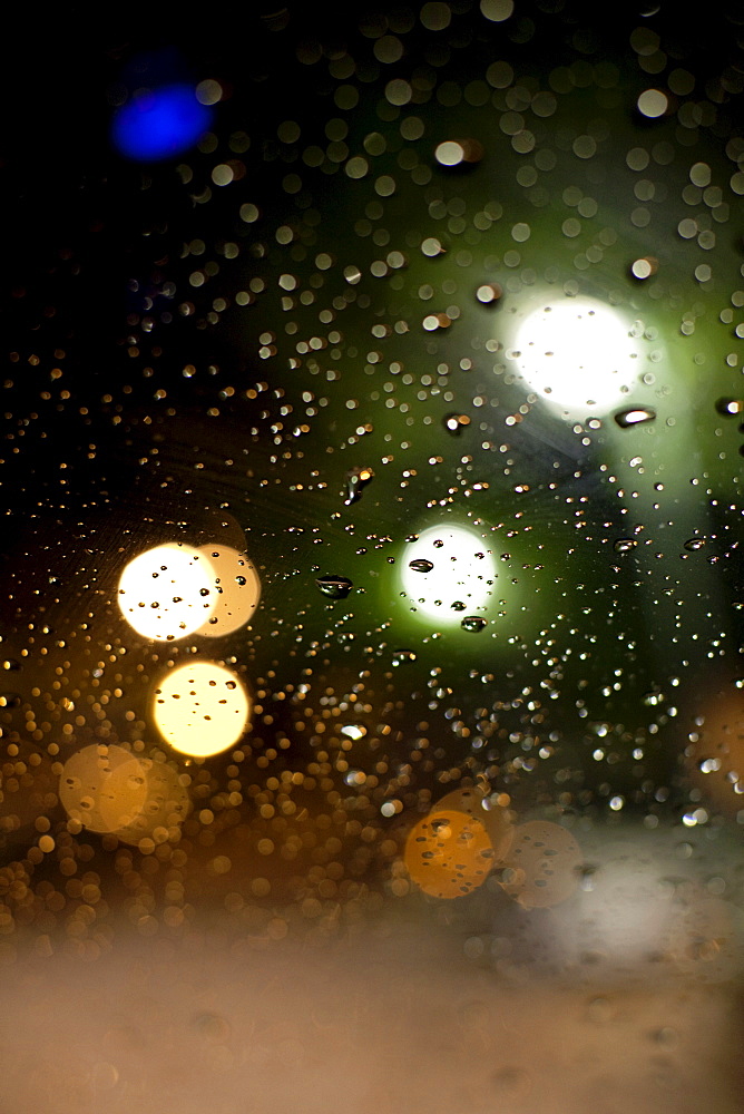 Rain drops on car window