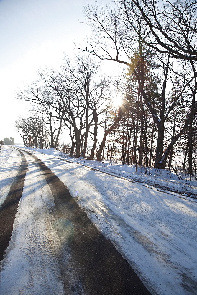 Snow covered road