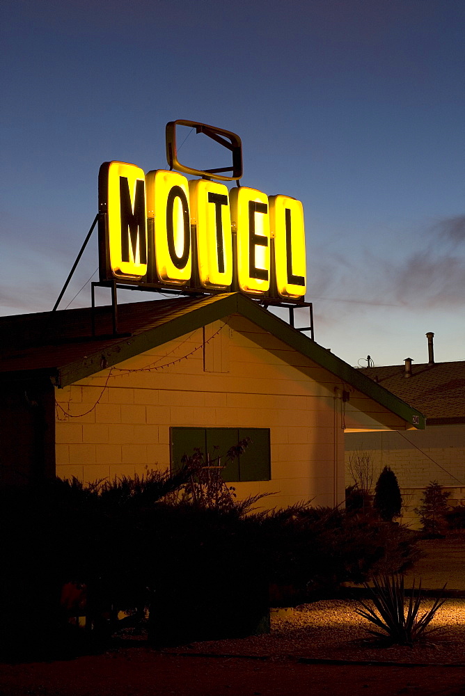 Illuminated motel sign