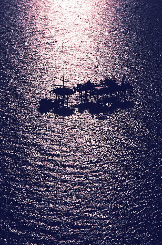 Oil rig platform in the Gulf of Mexico