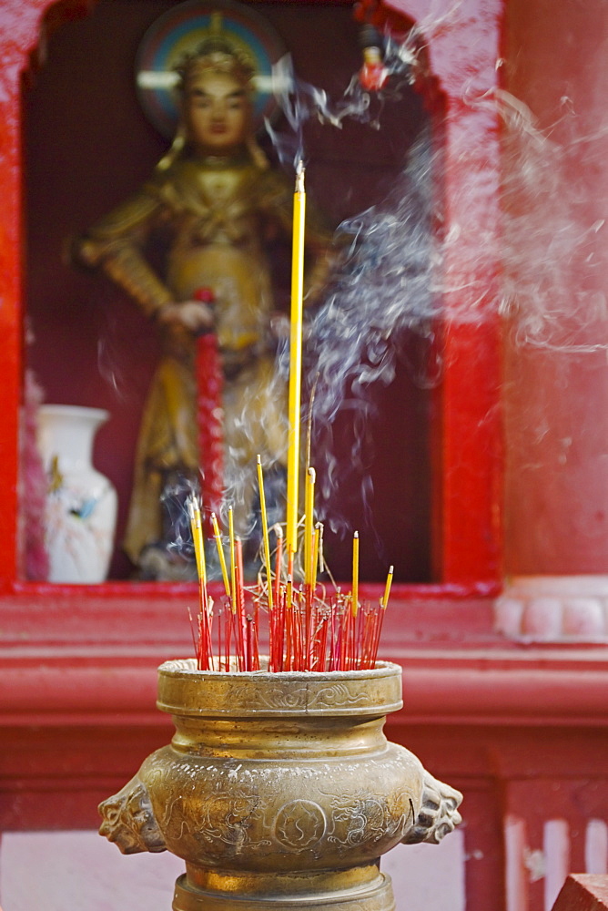 Incense burning in the Ngoc Hoang Pagoda Ho Chi Minh City Vietnam