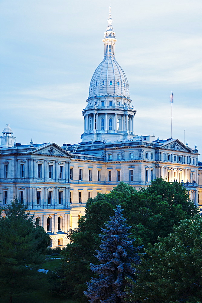 State Capitol Building in Lansing, Michigan, USA