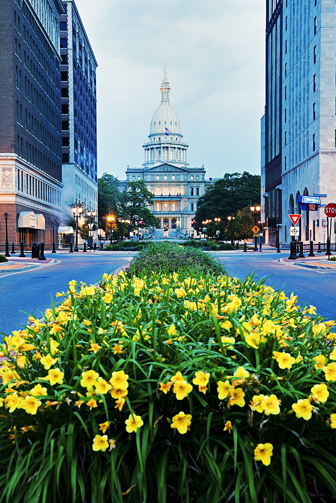 Lansing, Michigan - State Capitol Building at sunrise