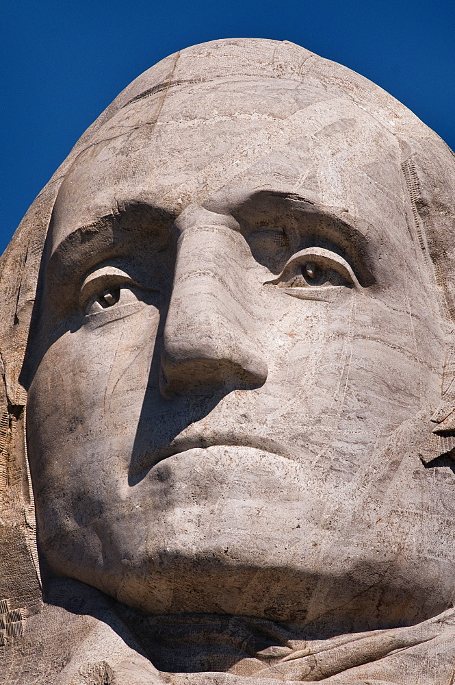 USA, South Dakota, George Washington on Mt Rushmore National Monument