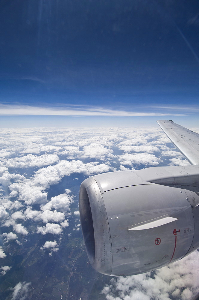 Airplane in sky