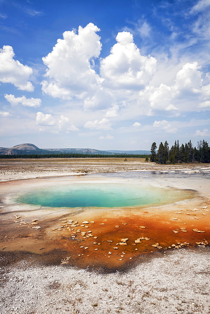 Opal Pool in Midway Geyser Basin, Yellowstone National Park, Wyoming