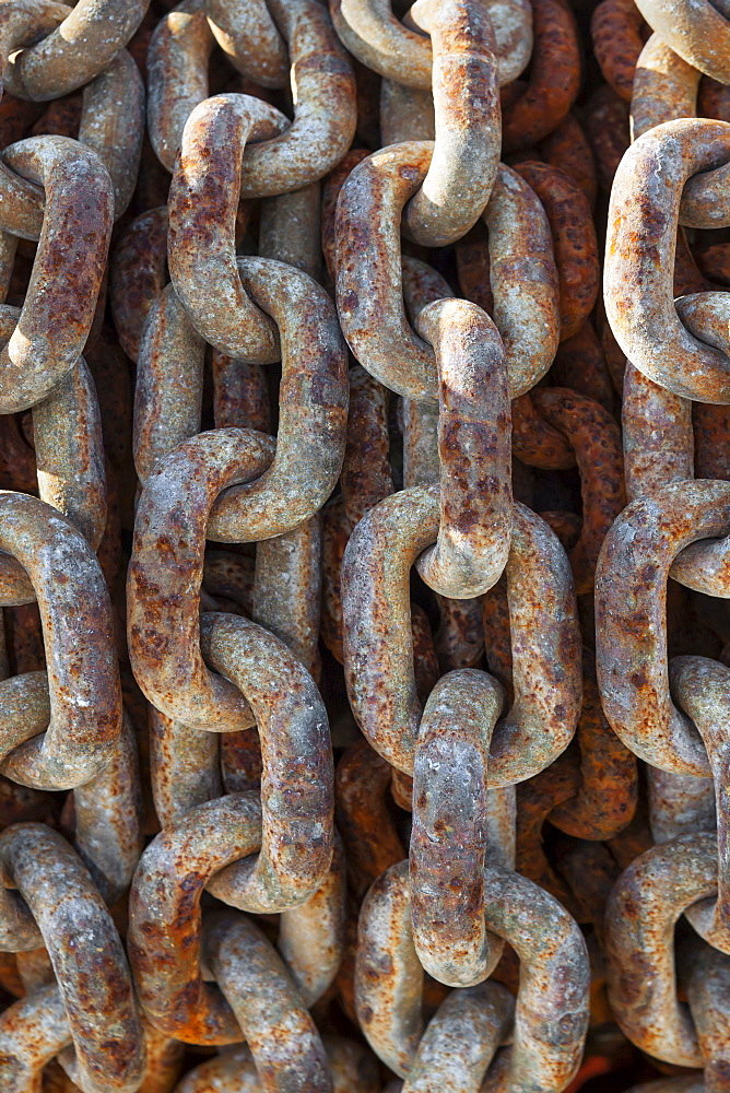 Old weathered chain, Charleston Marina, OR