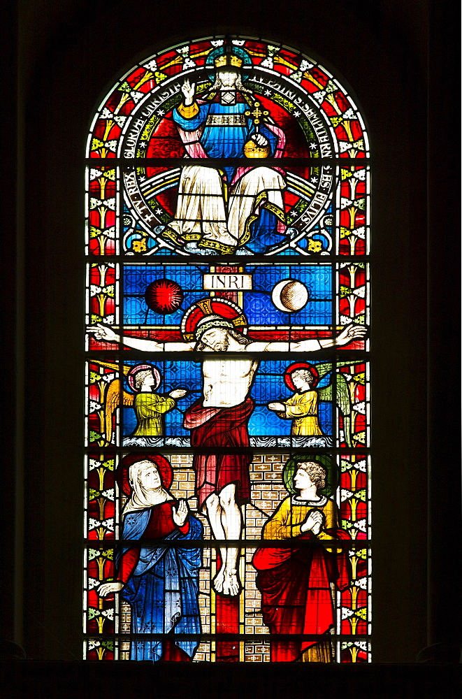 Stained glass window in Christ Church Cathedral