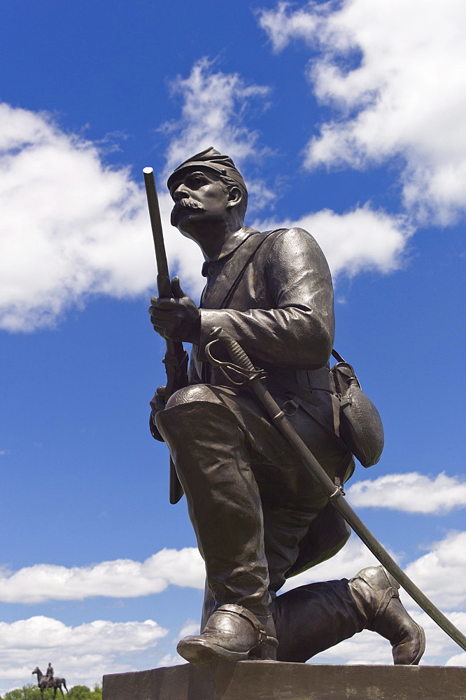 Memorial to first Pennsylvania cavalry on cemetery ridge