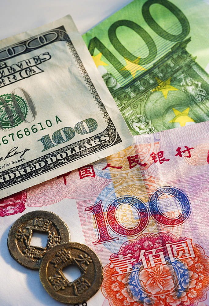 Chinese American and European money