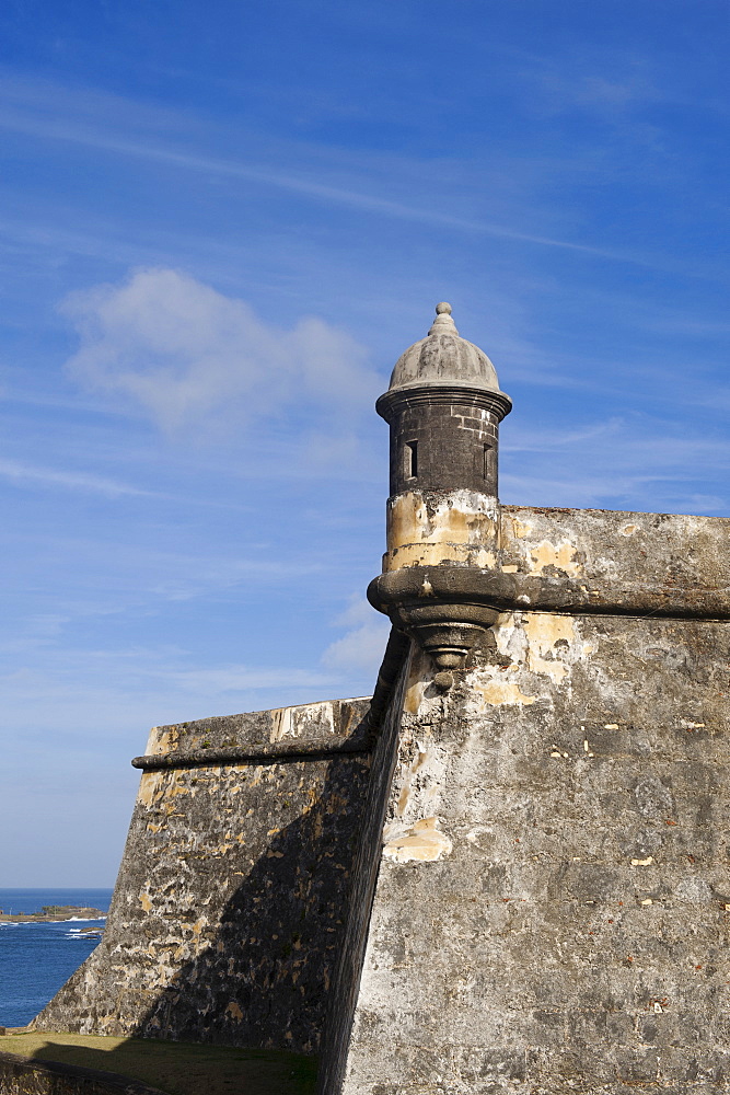 Puerto Rico, Old San Juan, section of El Morro Fortress