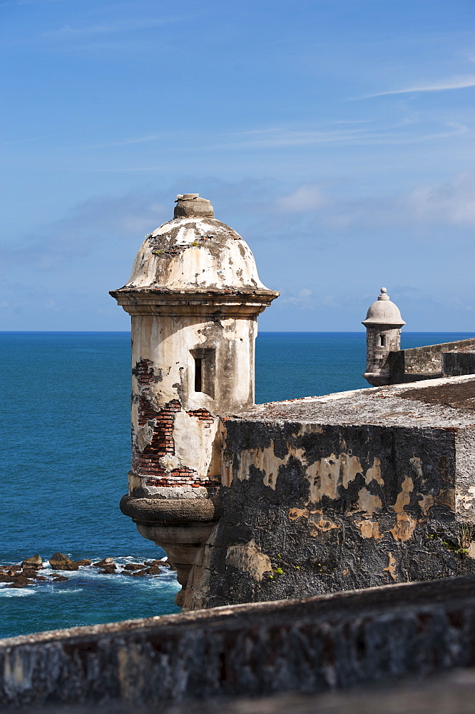 Puerto Rico, Old San Juan, section of El Morro Fortress