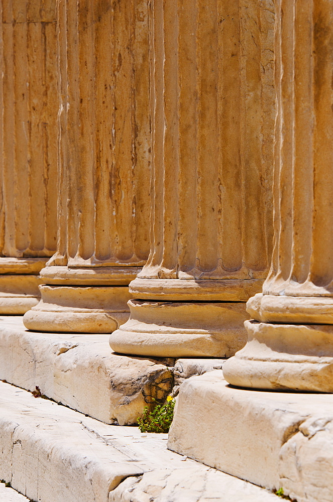 Greece, Athens, Acropolis, Doric columns of Propylaea