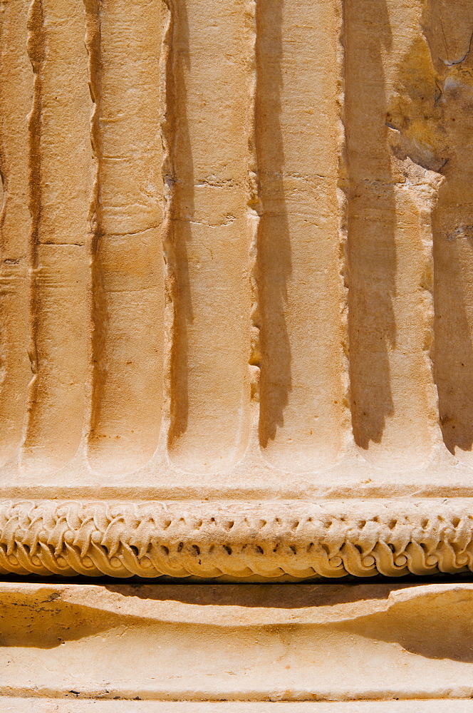 Greece, Athens, Acropolis, Doric column of Propylaea