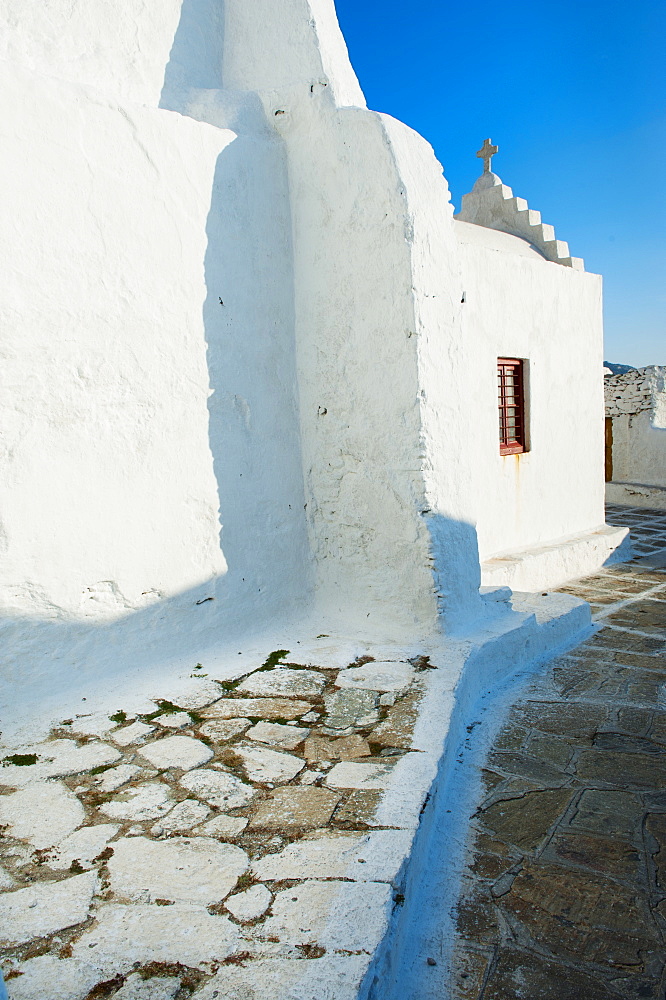 Greece, Cyclades Islands, Mykonos, Church walls